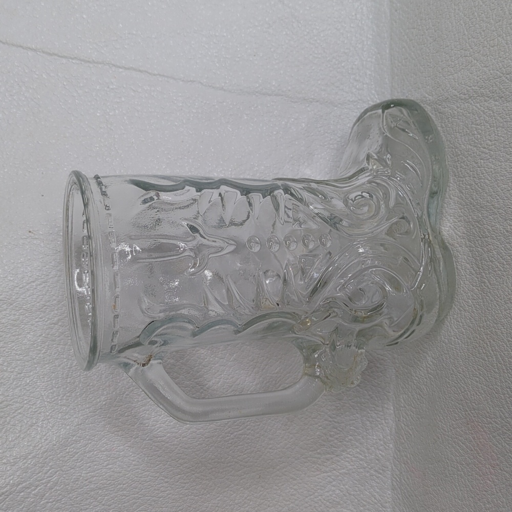 Libbey of Canada Clear Glass Boot Shaped Mug